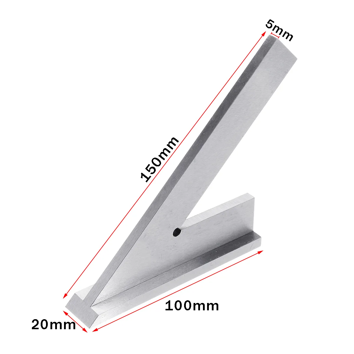 150x100mm 45 Degree DIN875-2 Angle Corner Square Ruler Wide Base Gauge Woodworking Tool