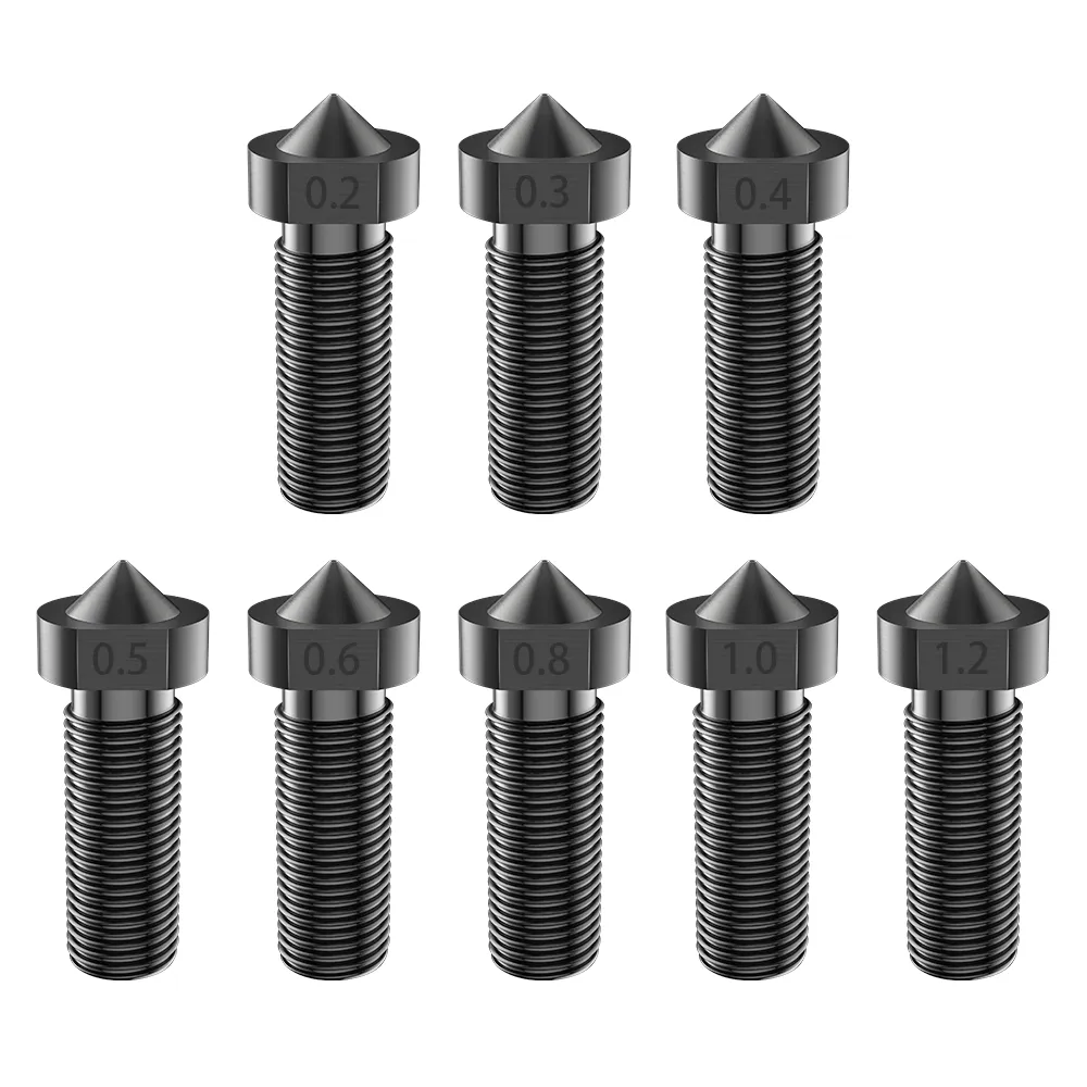 KINGROON E3D Volcano Hard Steel Nozzle Brass M6 Thread 3D Printer Hotend Volcano Nozzle