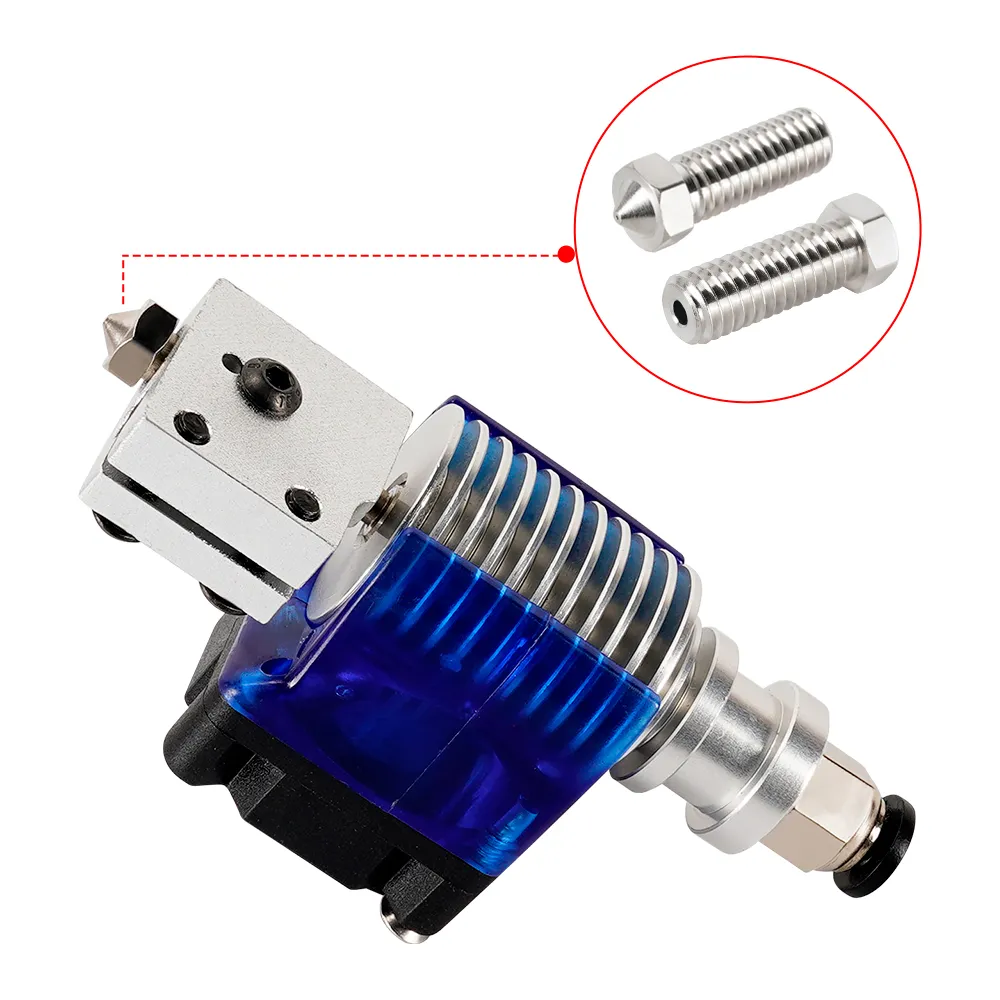 KINGROON E3D Volcano Hard Steel Nozzle Brass M6 Thread 3D Printer Hotend Volcano Nozzle
