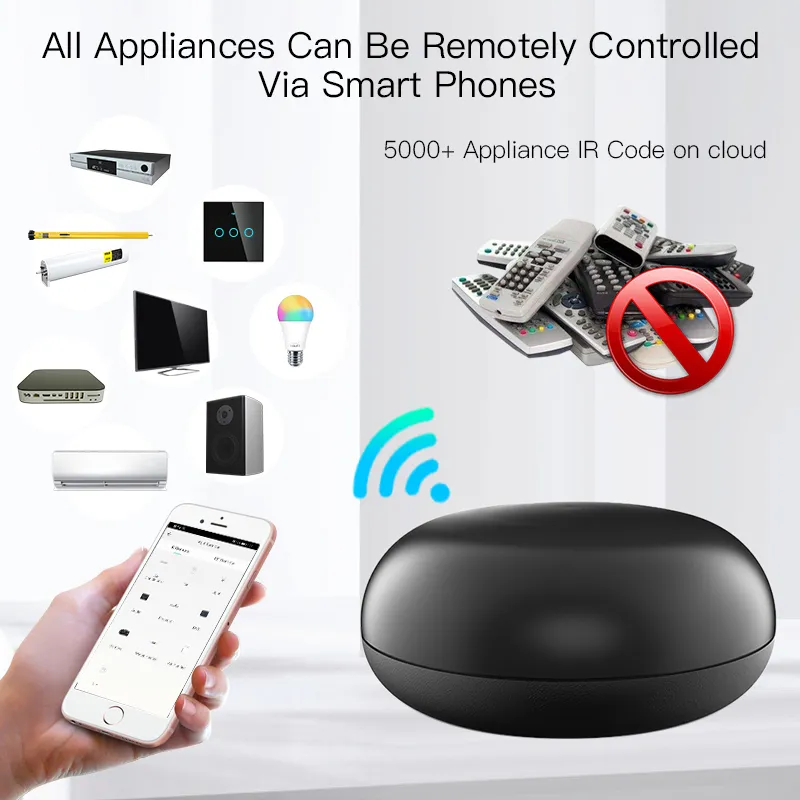 Tuya 433MHz RF Remote Control for Alexa Wifi IR RF Remote Controller Automation IR RF Lamp TV Air Conditioner Fan DVD