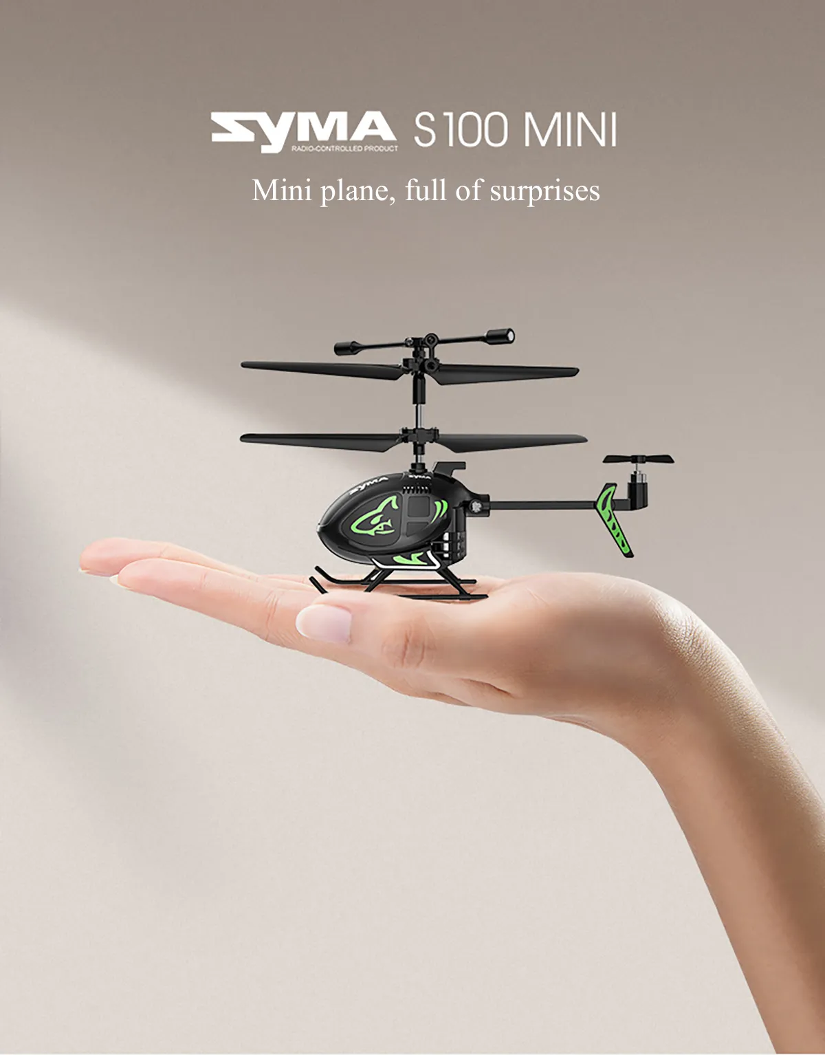Syma S100 2.4G 3CH Mini Altitude Hold One Key Take Off/Landing RC Helicopter RTF Syma S100 2.4G 3CH Mini Altitude Hold One Key Take Off/Landing RC Helicopter RTF