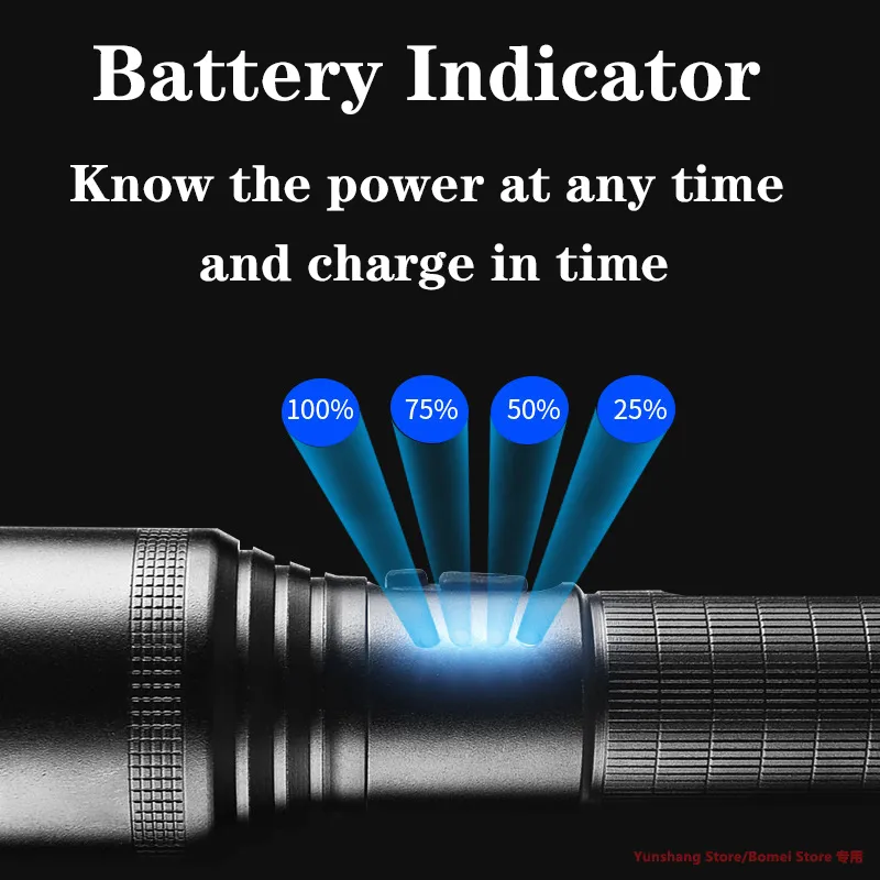 BIKIGHT Powerful XHP60 Flashlight Super Bright Portable Torch USB Rechargeable Outdoor Camping Tactical Zoomable Flash Light BIKIGHT Powerful XHP60 Flashlight Super Bright Portable Torch USB Rechargeable Outdoor Camping Tactical Zoomable Flash Light