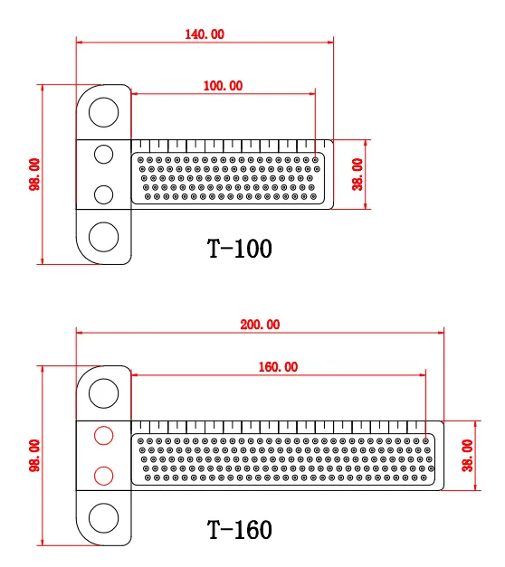 Mohoo 60/100/160mm Scriber Aluminum Alloy Woodworking Line Scriber Marking T Ruler Mohoo 60/100/160mm Scriber Aluminum Alloy Woodworking Line Scriber Marking T Ruler