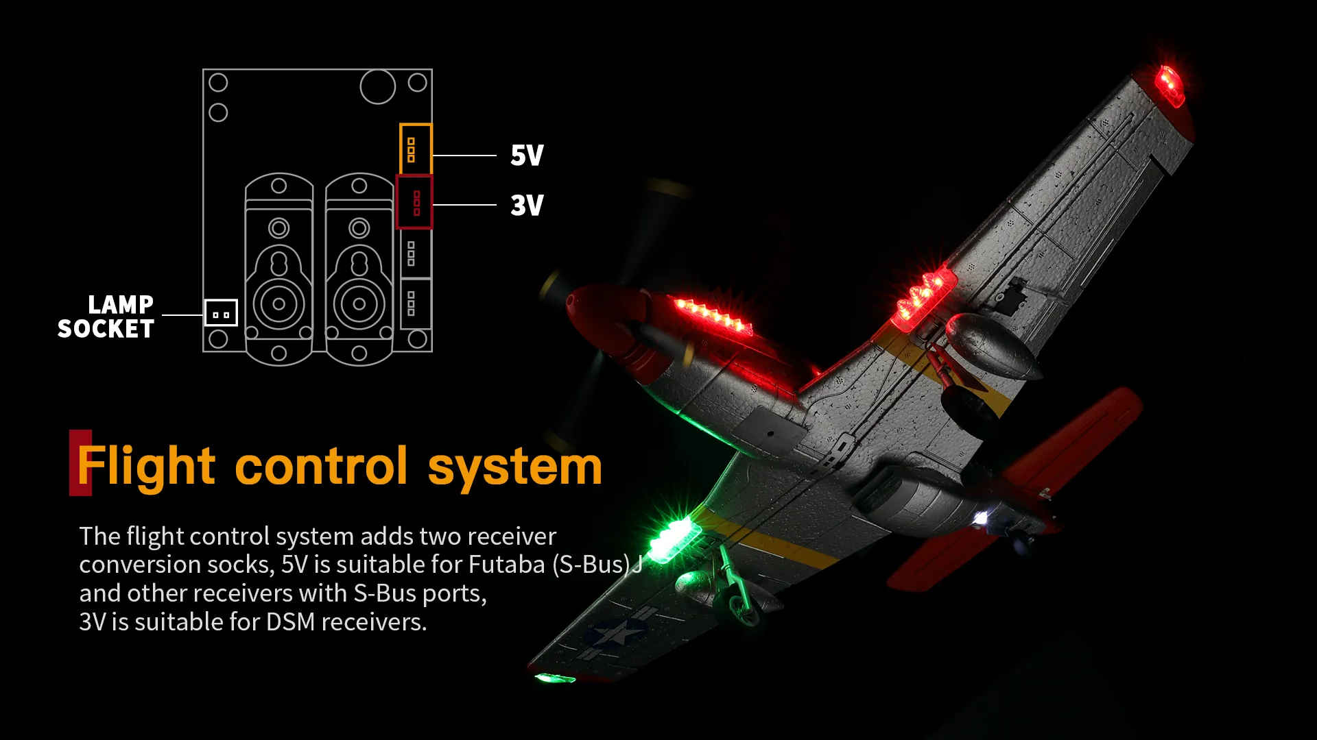 XK A280 P-51 Mustang 3D/6G System 560mm Wingspan 2.4GHz 4CH EPP RC Airplane Fighter RTF With LED Lights for Beginner XK A280 P-51 Mustang 3D/6G System 560mm Wingspan 2.4GHz 4CH EPP RC Airplane Fighter RTF With LED Lights for Beginner