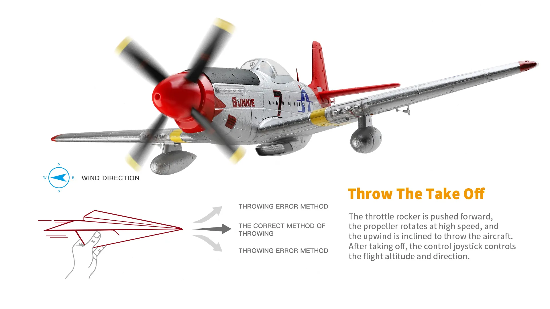 XK A280 P-51 Mustang 3D/6G System 560mm Wingspan 2.4GHz 4CH EPP RC Airplane Fighter RTF With LED Lights for Beginner XK A280 P-51 Mustang 3D/6G System 560mm Wingspan 2.4GHz 4CH EPP RC Airplane Fighter RTF With LED Lights for Beginner