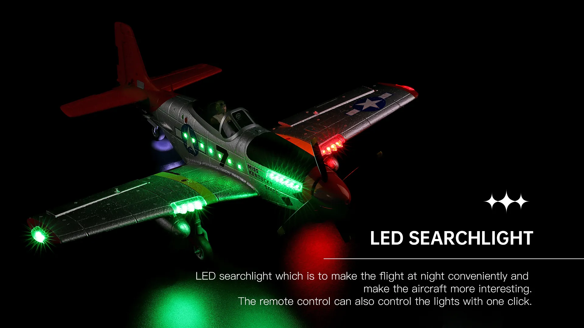 XK A280 P-51 Mustang 3D/6G System 560mm Wingspan 2.4GHz 4CH EPP RC Airplane Fighter RTF With LED Lights for Beginner XK A280 P-51 Mustang 3D/6G System 560mm Wingspan 2.4GHz 4CH EPP RC Airplane Fighter RTF With LED Lights for Beginner