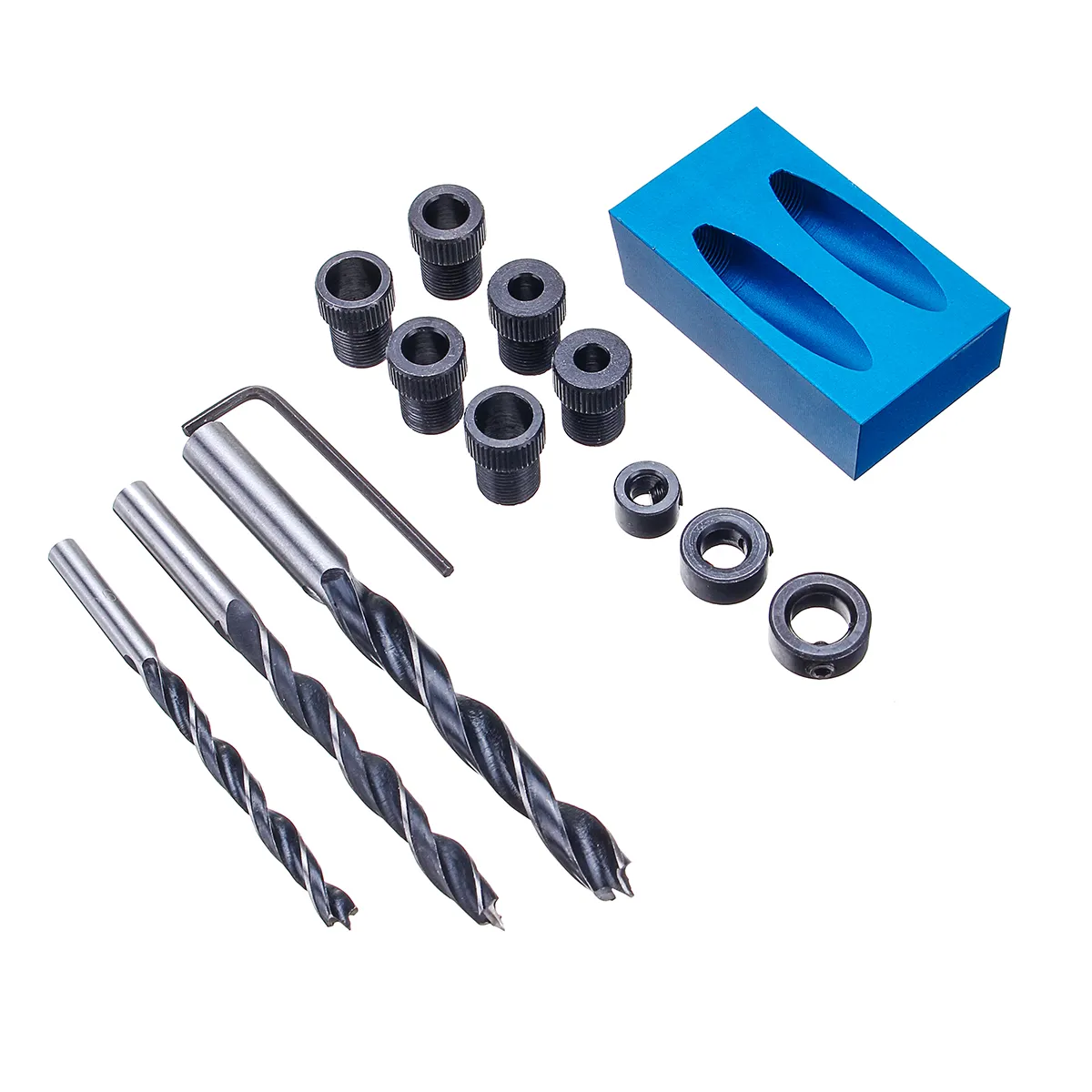 Pocket Hole Jig with Dowel Drill Set Drill Guide Woodworking Tool