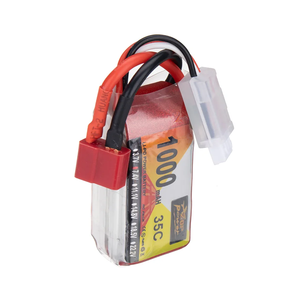 ZOP Power 7.4V 1000mAh 35C 2S LiPo Battery T Deans Plug for RC Drone ZOP Power 7.4V 1000mAh 35C 2S LiPo Battery T Deans Plug for RC Drone