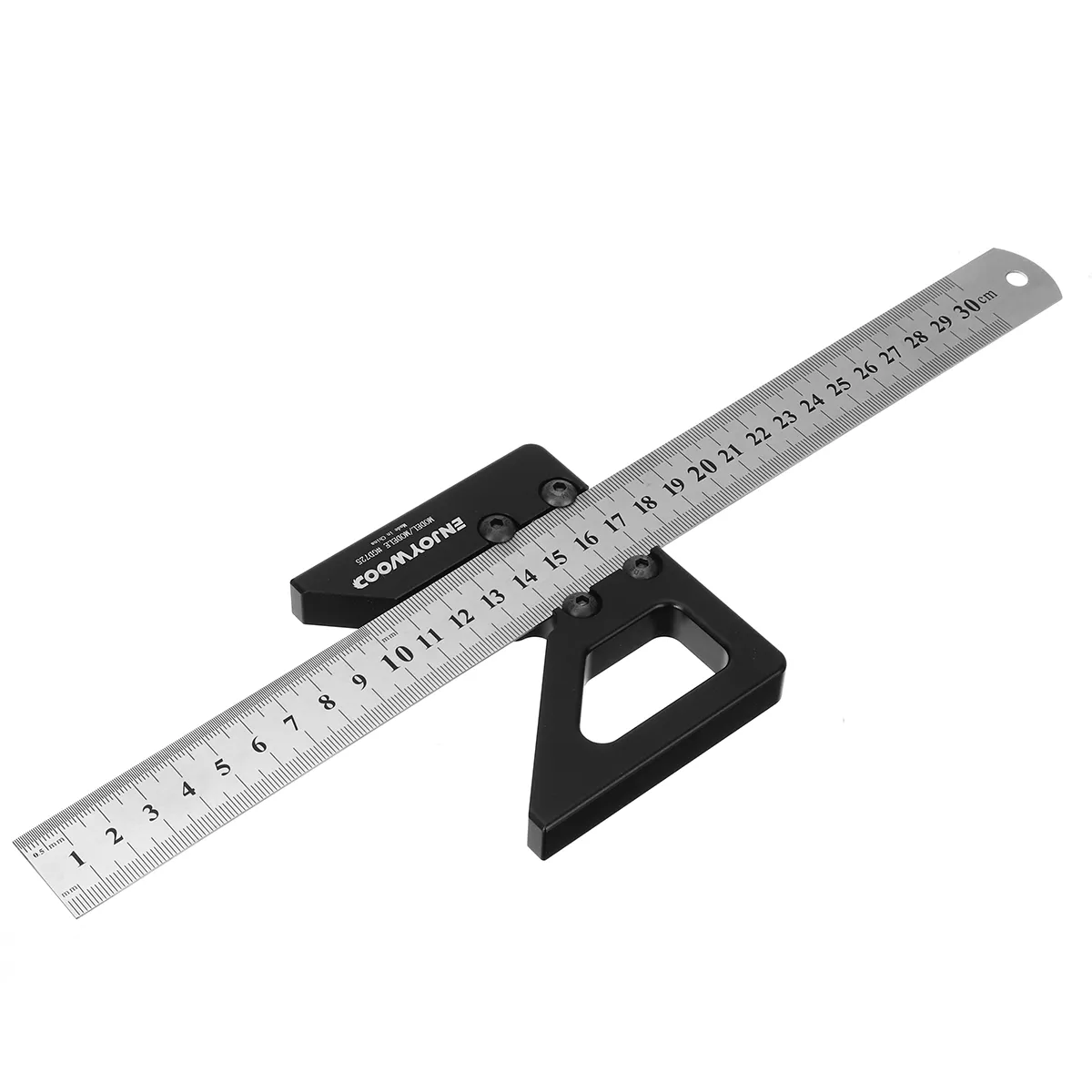 ENJOYWOOD Woodworking Center Scriber 45 Degrees Angle Line Caliber Ruler Wood Measuring Scribe Tool