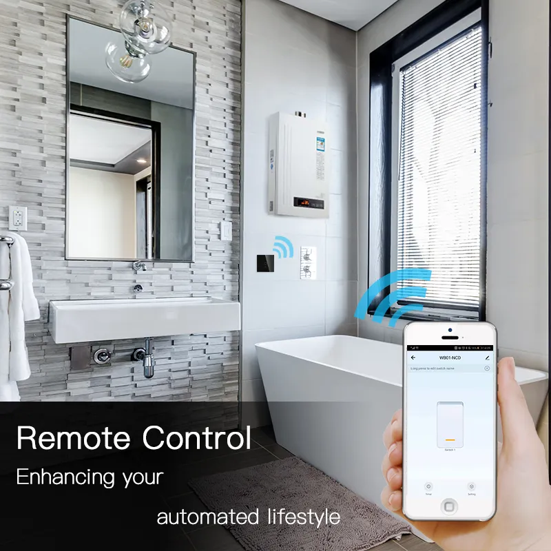 Moes WiFi Boiler Switch Water Heater wall controller Tuya Smart life APP Remote Control Alexa Google Home Voice Glass Panel