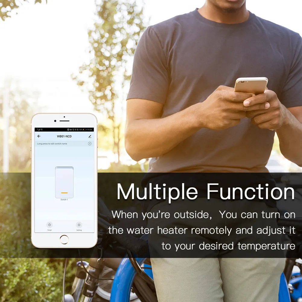 Moes WiFi Boiler Switch Water Heater wall controller Tuya Smart life APP Remote Control Alexa Google Home Voice Glass Panel