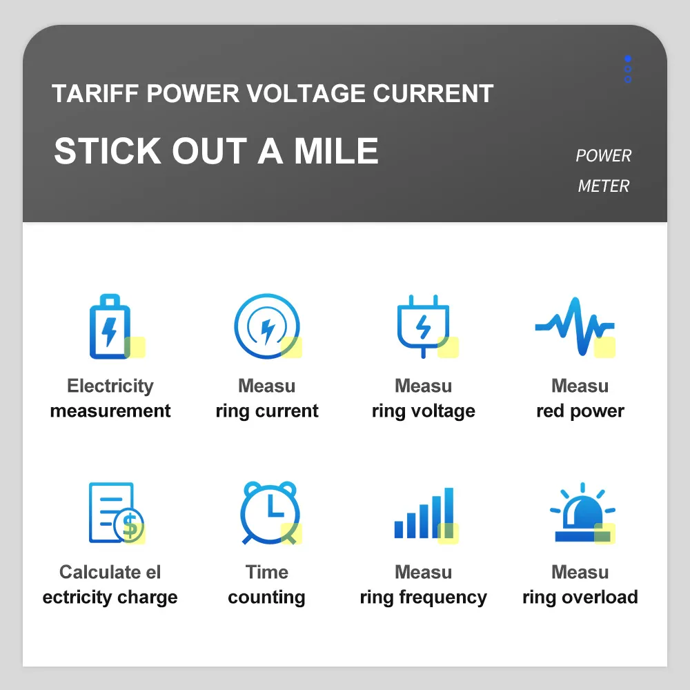 Digital Voltage Wattmeter Power Meter Socket EU Plug 230V AC Wattage Kwh Energy Consumption Electricity Meter