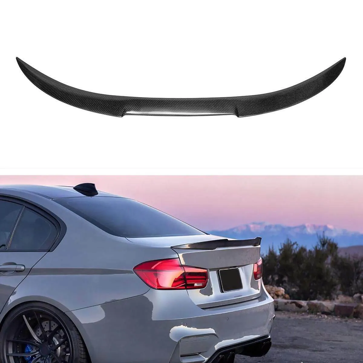 Carbon Fiber M4 Style Rear Trunk Spoiler Boot Wing For BMW F30 F80 M3 2014-2019