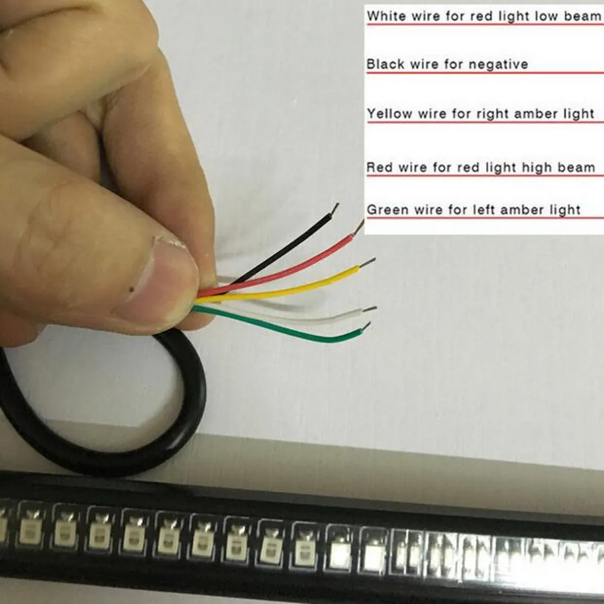 Motorcycle Car 48 LED SMD Tail Light Brake Turn Signal Light Bar 16SMD Turn Light + 32SMD Brake Light Motorcycle Car 48 LED SMD Tail Light Brake Turn Signal Light Bar 16SMD Turn Light + 32SMD Brake Light