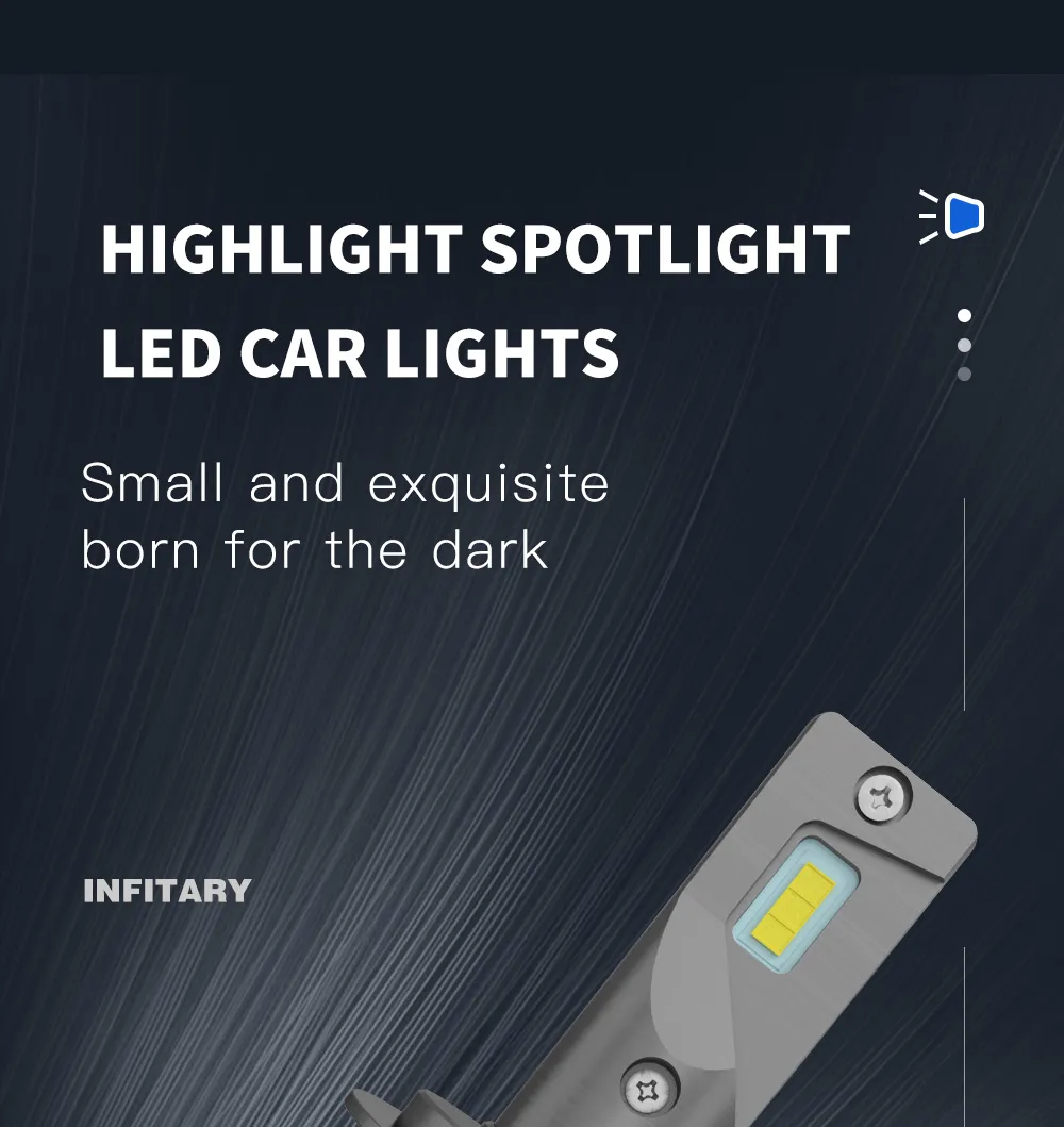 2PCS Car LED Modified Headlight Car Headlight Waterproof and Freezeproof Design 2PCS Car LED Modified Headlight Car Headlight Waterproof and Freezeproof Design