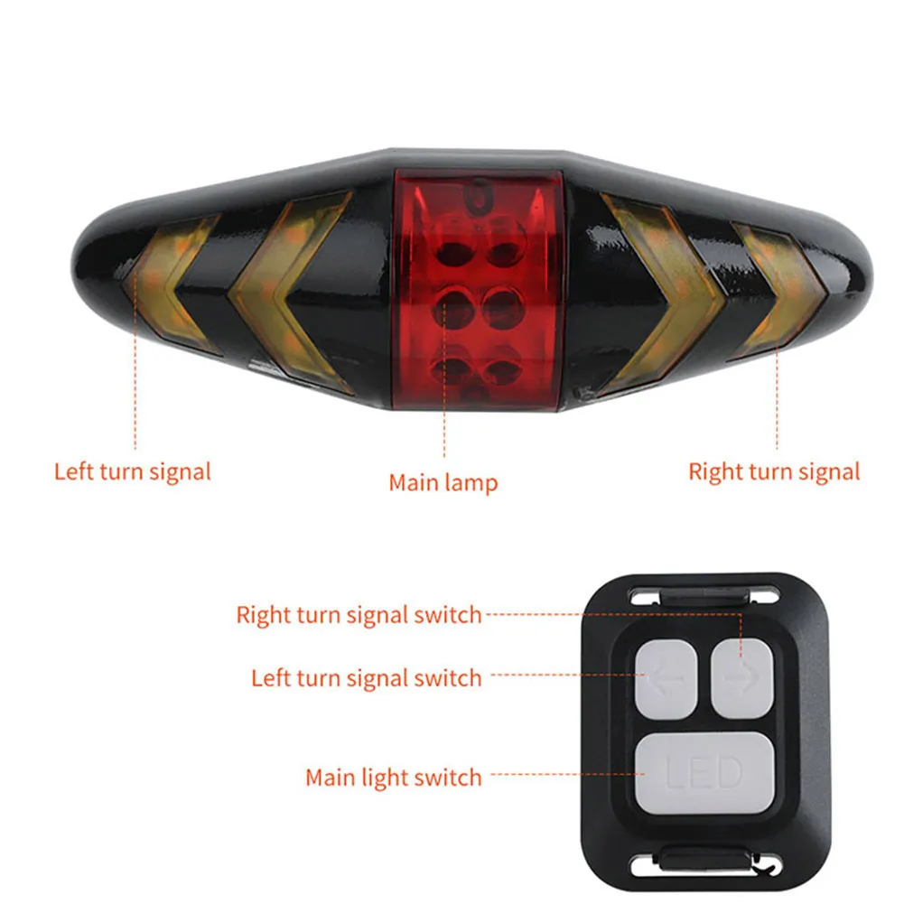Wireless Rear Lamp Smart Bike Taillight Remote Turn Signal Lights Bicycle LED Taillight Easily Installation Personal Bicycle Part