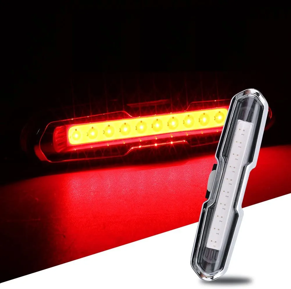 Bicycle Rear Light Ultra Bright USB Rechargeable High Intensity LED Tail Light Accessories for Cycling Mountain Bike
