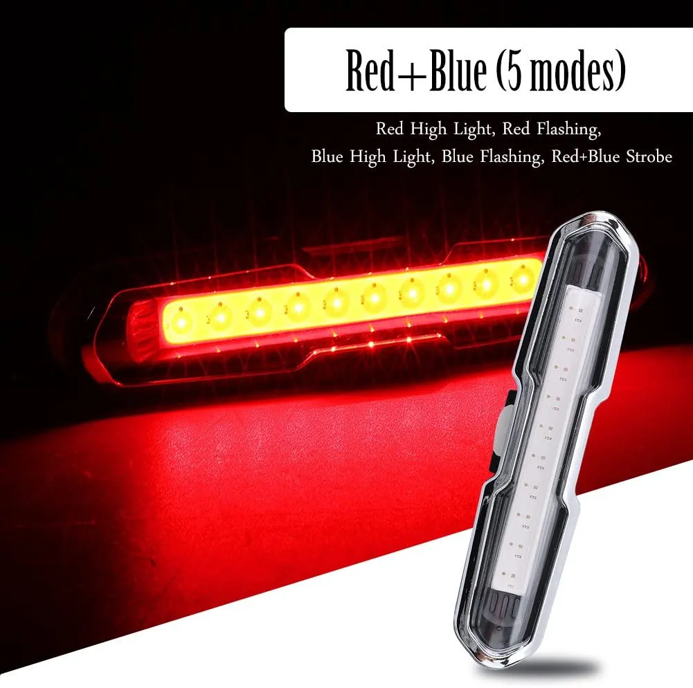 Bicycle Rear Light Ultra Bright USB Rechargeable High Intensity LED Tail Light Accessories for Cycling Mountain Bike