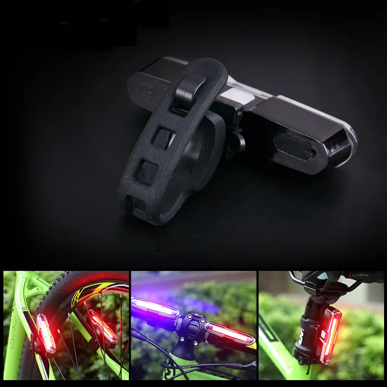 Bicycle Rear Light Ultra Bright USB Rechargeable High Intensity LED Tail Light Accessories for Cycling Mountain Bike