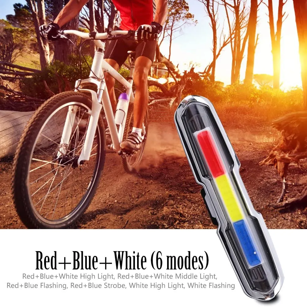 Bicycle Rear Light Ultra Bright USB Rechargeable High Intensity LED Tail Light Accessories for Cycling Mountain Bike