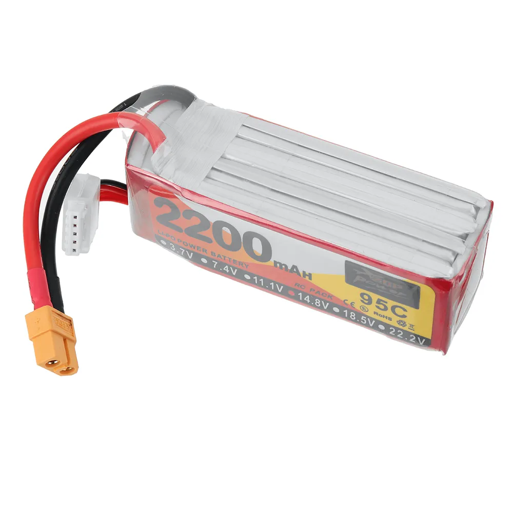 ZOP POWER 14.8V 2200mAh 95C 4S LiPo Battery XT60 Plug for RC Drone ZOP POWER 14.8V 2200mAh 95C 4S LiPo Battery XT60 Plug for RC Drone