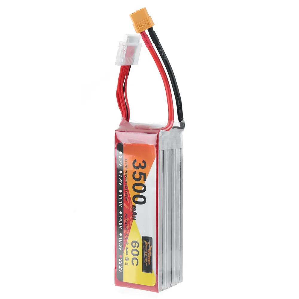 ZOP POWER 22.2V 3500mAh 60C 6S LiPo Battery XT30 Plug for RC Drone