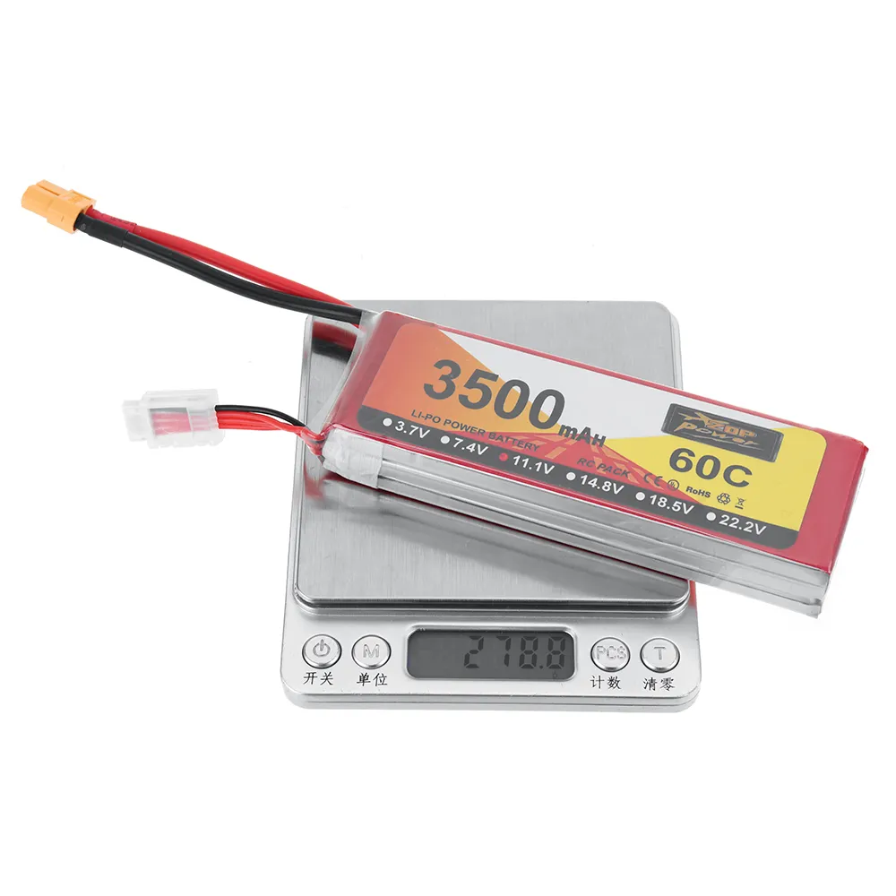 ZOP POWER 11.1V 3500mAh 60C 3S LiPo Battery XT60 Plug for RC Drone