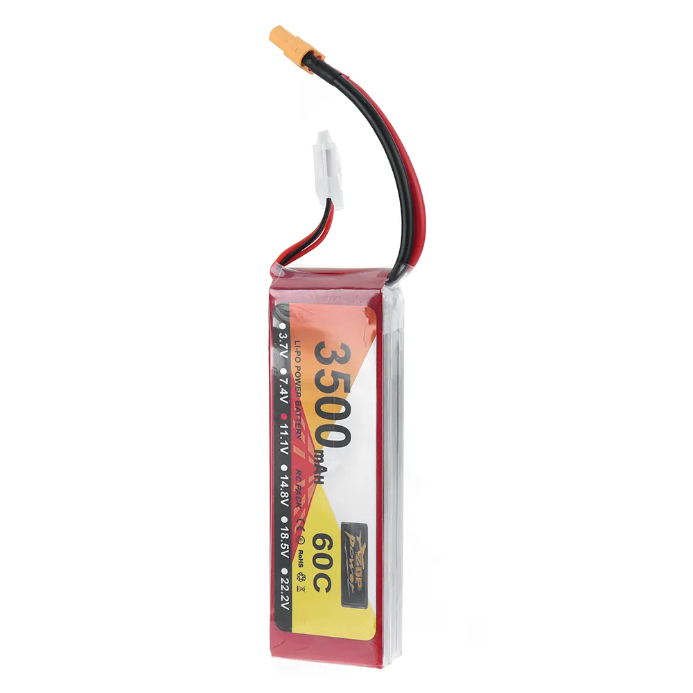 ZOP POWER 11.1V 3500mAh 60C 3S LiPo Battery XT60 Plug for RC Drone