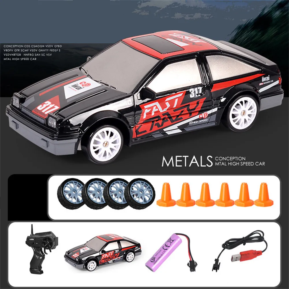 HB Toys SC24A RTR 1/24 2.4G 4WD Drift RC Car LED Light On-Road Vehicles RTR Models Kids Children Gift Toys