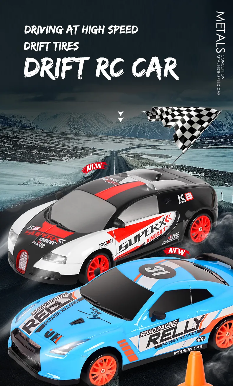HB Toys SC24A RTR 1/24 2.4G 4WD Drift RC Car LED Light On-Road Vehicles RTR Models Kids Children Gift Toys