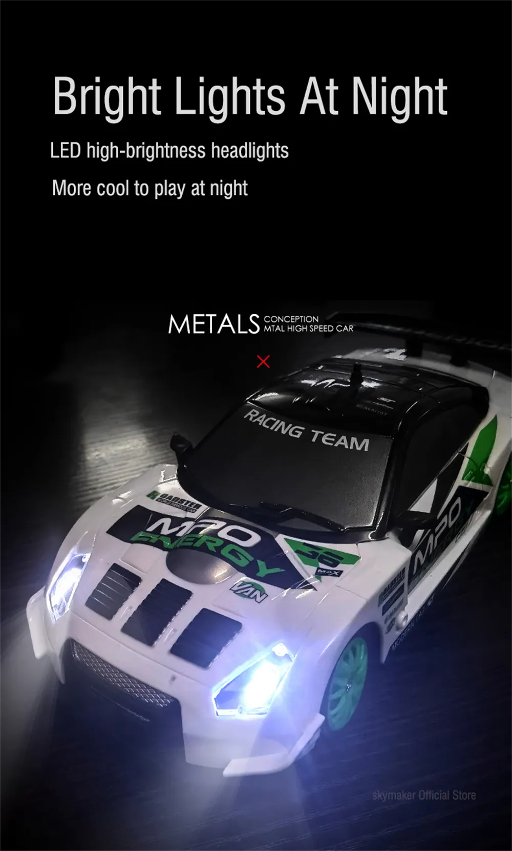 HB Toys SC24A RTR 1/24 2.4G 4WD Drift RC Car LED Light On-Road Vehicles RTR Models Kids Children Gift Toys