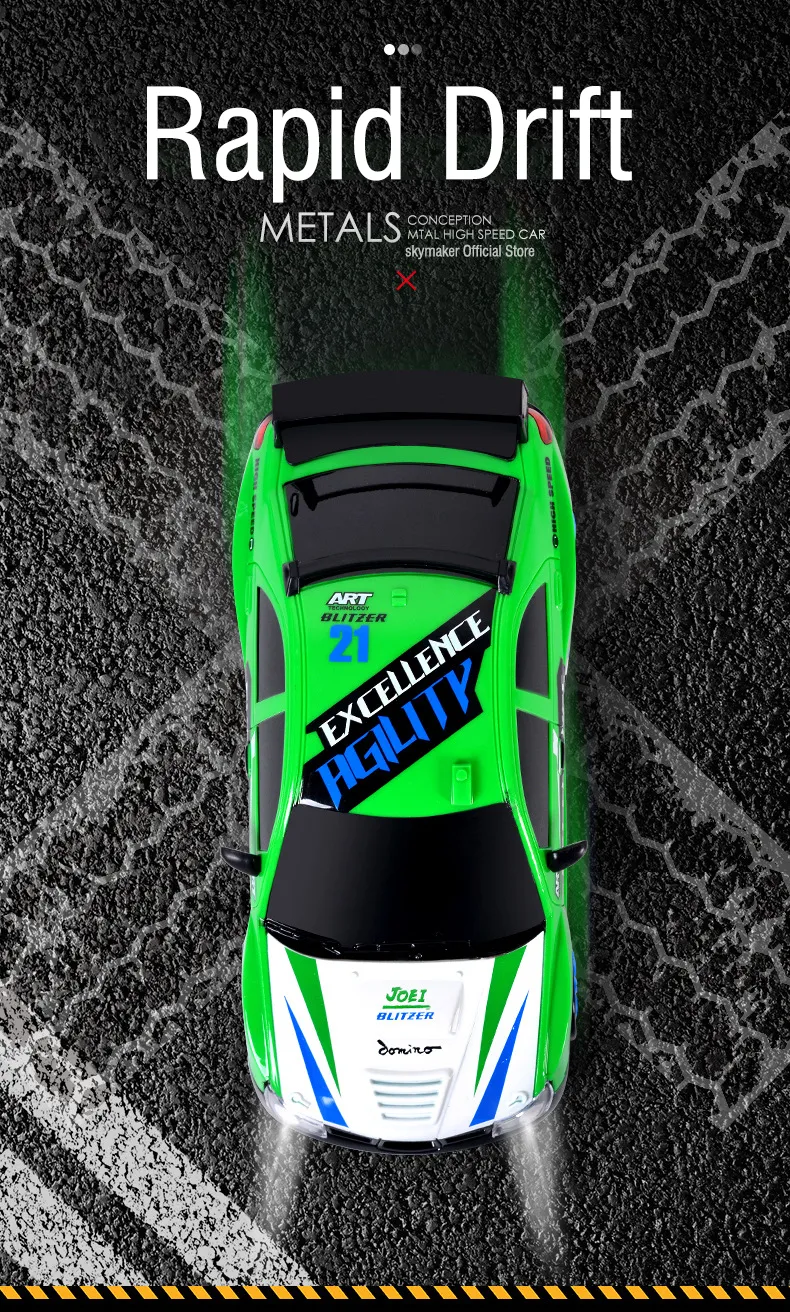 HB Toys SC24A RTR 1/24 2.4G 4WD Drift RC Car LED Light On-Road Vehicles RTR Models Kids Children Gift Toys