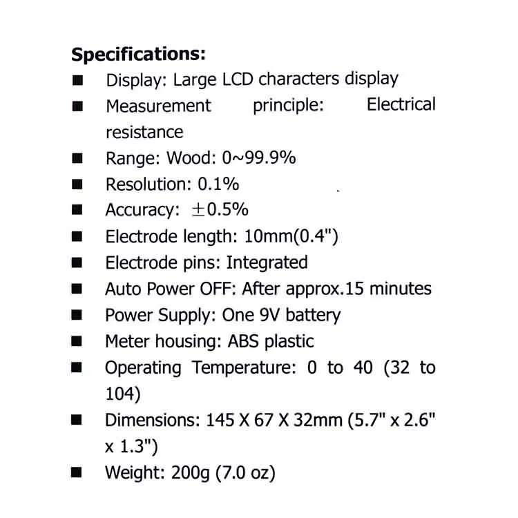BSIDE EMT01 Digital LCD Portable 0~99.9% Wood Moisture Meter Integral Pins Auto Power Off BSIDE EMT01 Digital LCD Portable 0~99.9% Wood Moisture Meter Integral Pins Auto Power Off