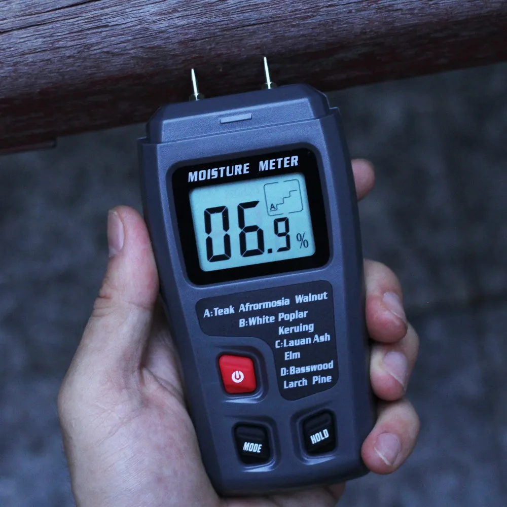 BSIDE EMT01 Digital LCD Portable 0~99.9% Wood Moisture Meter Integral Pins Auto Power Off BSIDE EMT01 Digital LCD Portable 0~99.9% Wood Moisture Meter Integral Pins Auto Power Off