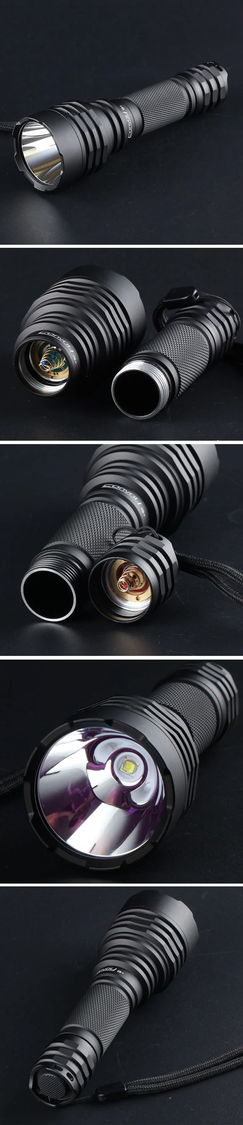 Convoy C8+ SST40 2000 Lumens 6500K 5000K 18650 Flashlight Work Lamp Outdoor Hunting LED Torch C8 Flashlight