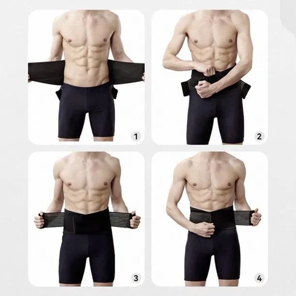 Back Support Belt Brace Lumbar Lower Pain Relief Adjustable Waist Strap Unisex