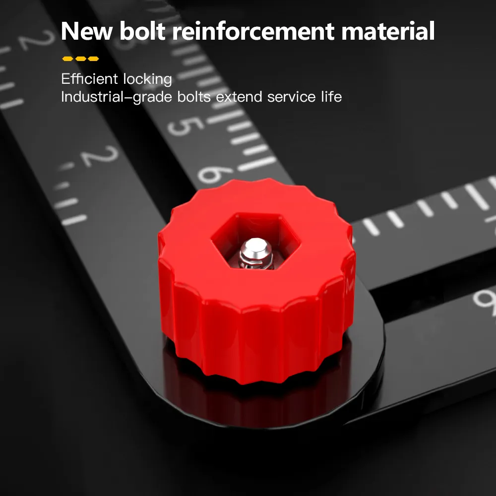 6/9/12 Fold Aluminium Alloy Angle Ruler Finder Measuring Ruler Perforated Mold Template Tool Locator Drill Guide Tile Hole