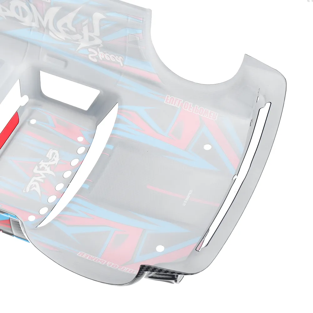 Wltoys 104072 1/10 RC Car Spare Body Shell Tail Butterfly with LED Light Painted 2103/2106 Vehicles Models Parts Accessories