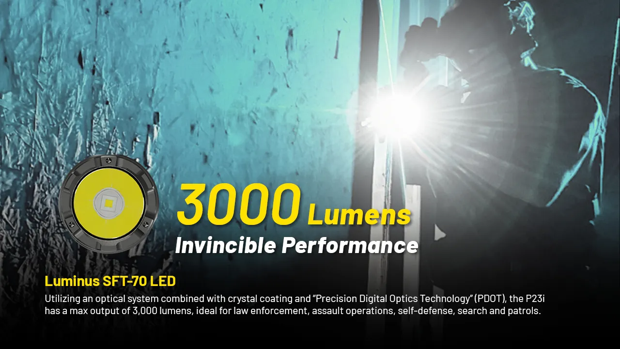 NITECORE P23i 3000LM High Lumen LED Tactical Flashlight USB Rechargeable LED Torch For Outdoor Hunting Fishing Camping
