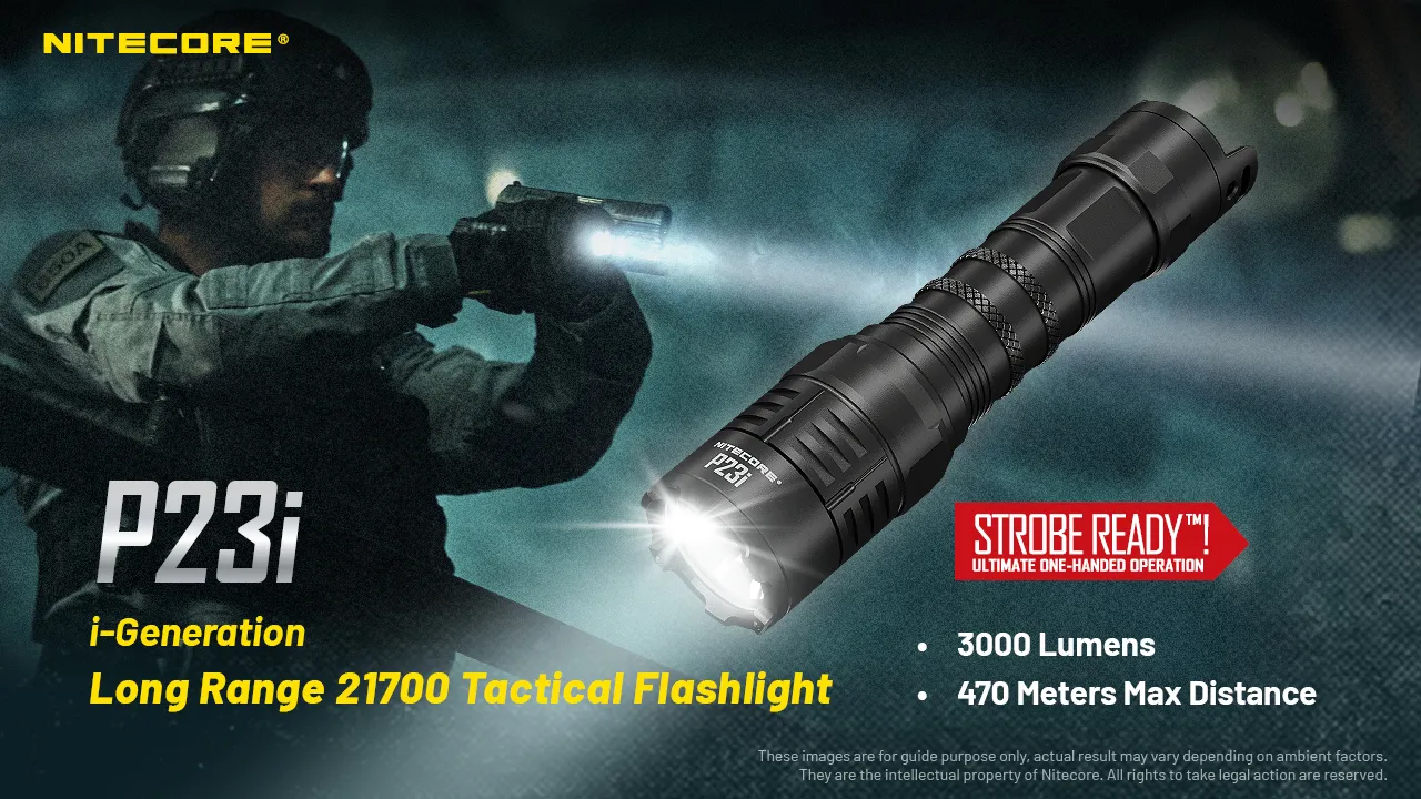 NITECORE P23i 3000LM High Lumen LED Tactical Flashlight USB Rechargeable LED Torch For Outdoor Hunting Fishing Camping