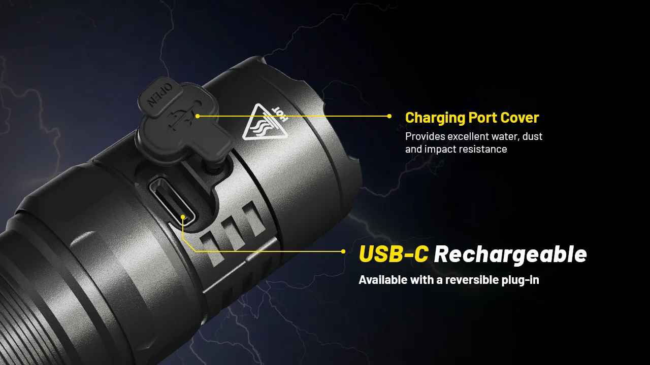 NITECORE P23i 3000LM High Lumen LED Tactical Flashlight USB Rechargeable LED Torch For Outdoor Hunting Fishing Camping