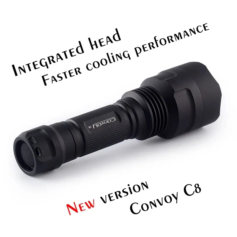 Convoy C8 7135*8 L2 LED 1067.3LM Strong Flashlight Tactical LED Torch Hunting Fishing Camping Light Lantern