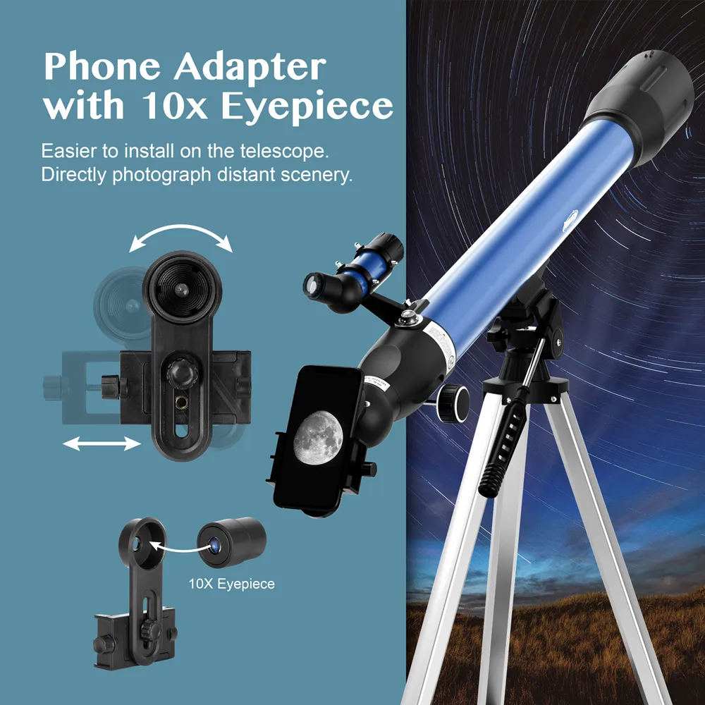 [US Direct] AOMEKIE 234X Telescopes 60mm Astronomical Telescope Set for Kids Adults Astronomy Beginners AO2011