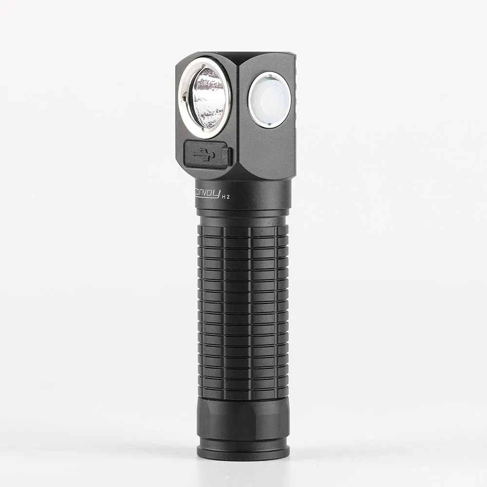 Convoy H2 LH351D LED Flashlight+Headlight 18650 Headlamp Lanterna High Powerful Torch Fishing Head Light Type-c Port