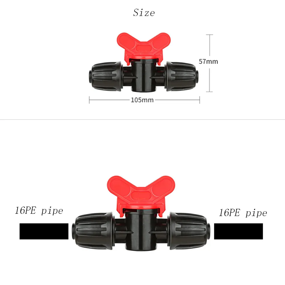 10pcs 16PE Pipe Valve for Garden Water Irrigation Lawn Flowering 10pcs 16PE Pipe Valve for Garden Water Irrigation Lawn Flowering