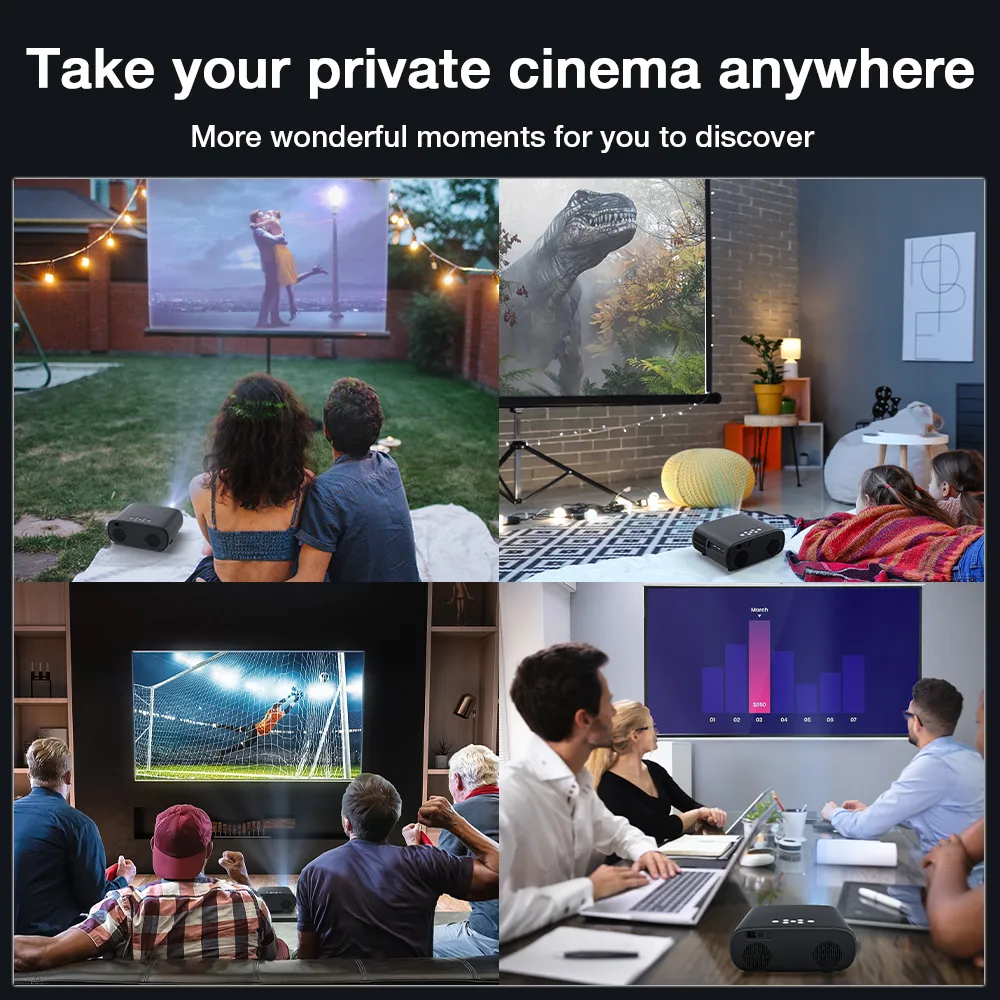 BlitzWolf®BW-V4 1080P Projector 5G-WIFI Mirroring Wireless Auto Focus Auto Keystone Correction Lens Protection Automatic Slide Smart Cinema Home Theater Outdoor Movie EU Plug