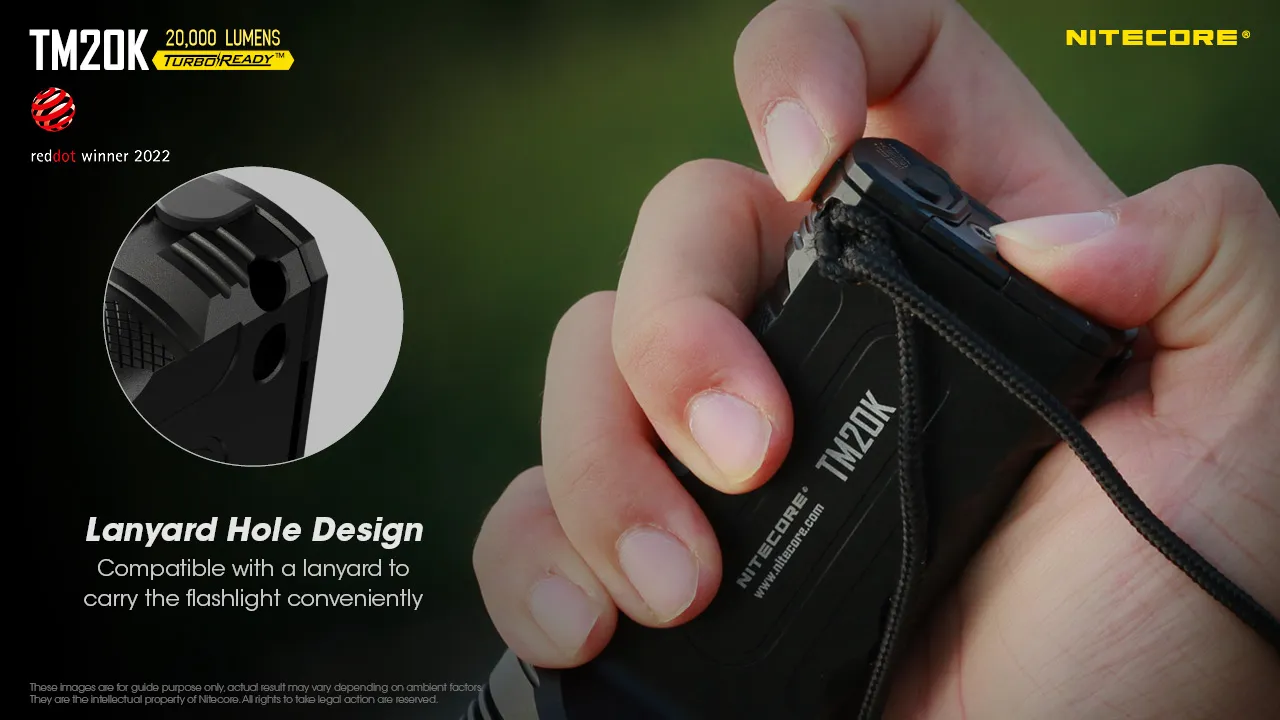 NITECORE TM20K 20,000 Lumen Strong USB Rechargeable Flashlight 19Pcs LED High Powerful LED Torch