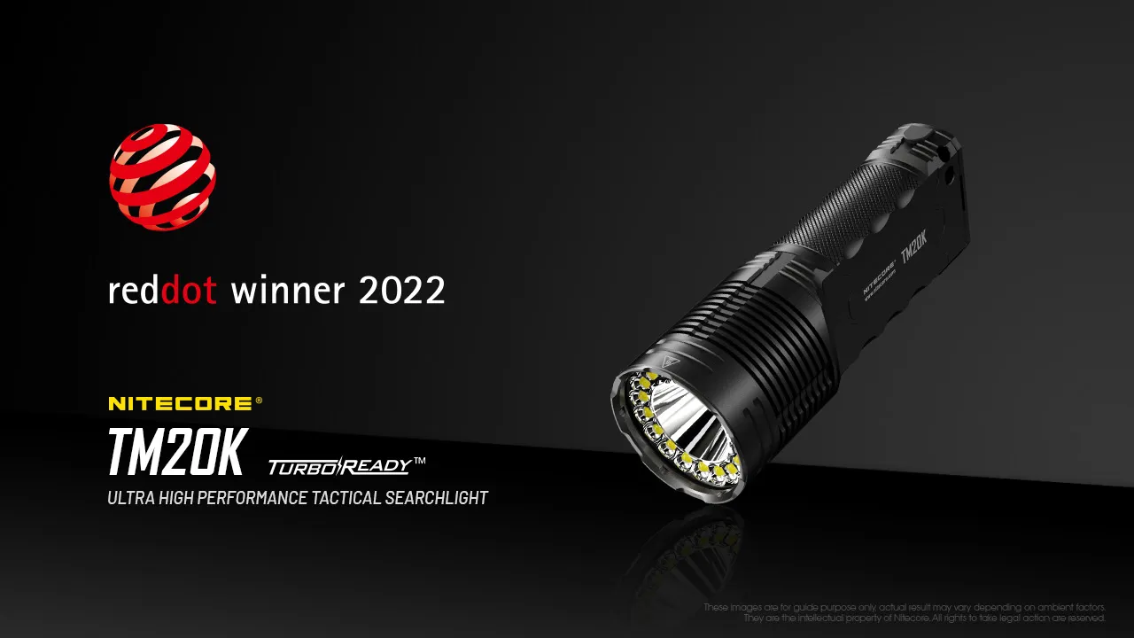 NITECORE TM20K 20,000 Lumen Strong USB Rechargeable Flashlight 19Pcs LED High Powerful LED Torch