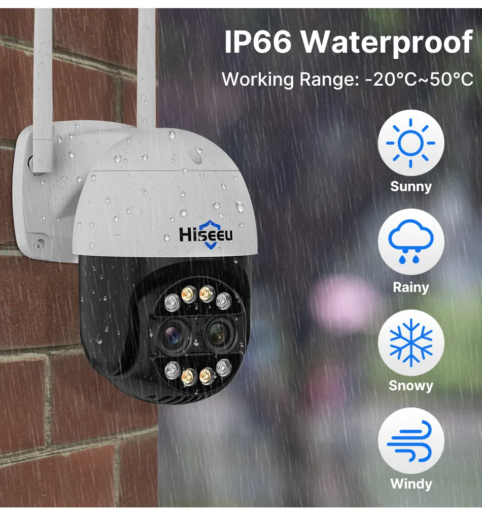 Hiseeu 4MP+4MP Dual Lens Wifi PTZ IP Camera 2.8+12mm 8X Zoom CCTV Video Surveillance Camera Color Night Vision Ai Human Cam Hiseeu 4MP+4MP Dual Lens Wifi PTZ IP Camera 2.8+12mm 8X Zoom CCTV Video Surveillance Camera Color Night Vision Ai Human Cam
