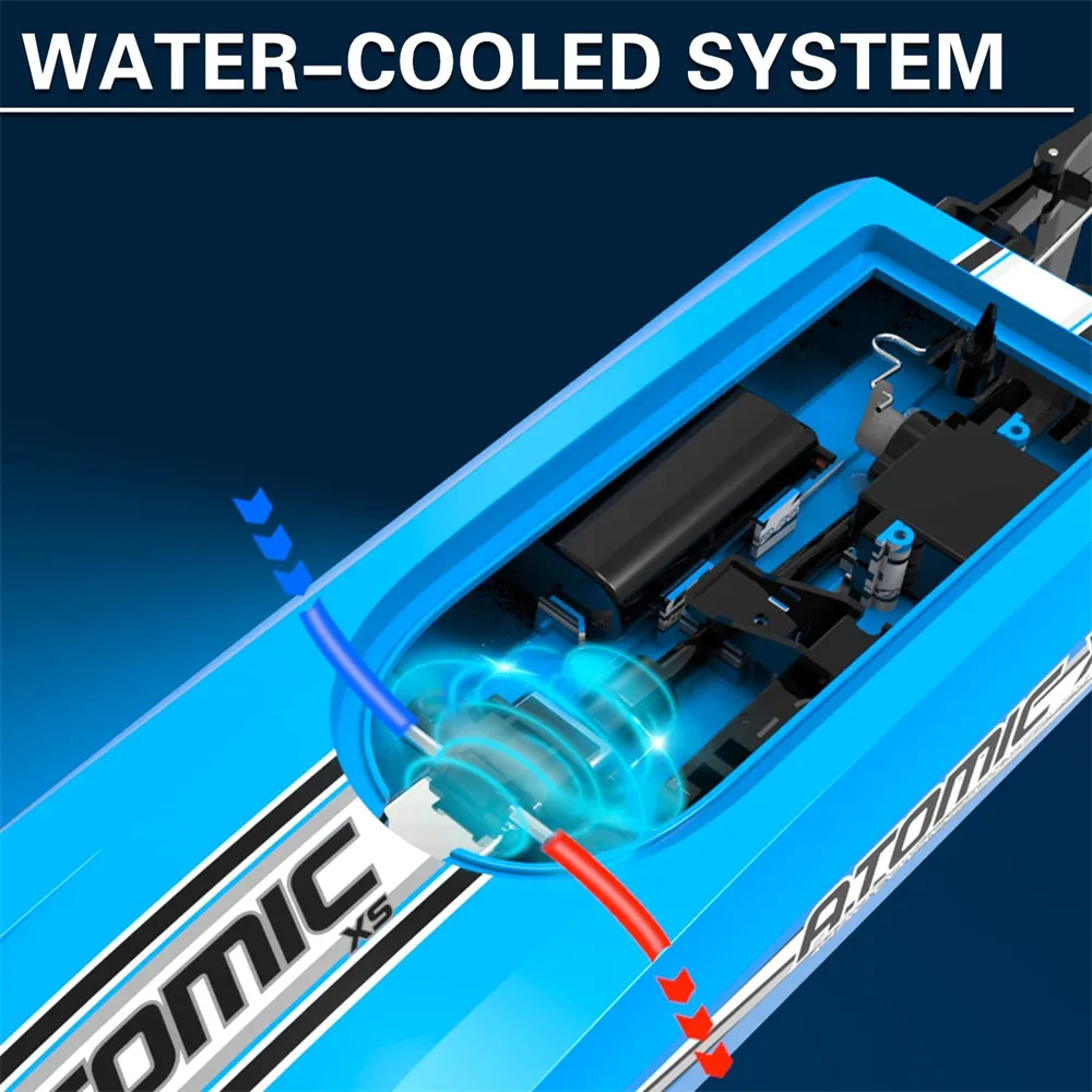 Volantexrc 2.4G 2CH 795-5 ATOMIC XS Mini RC Boat 30km/h Waterproof Reverse Water-Cooled Vehicles Models RTR Pool LakesToys Volantexrc 2.4G 2CH 795-5 ATOMIC XS Mini RC Boat 30km/h Waterproof Reverse Water-Cooled Vehicles Models RTR Pool LakesToys
